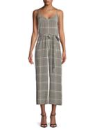 L'agence Jaelyn Silk Houndstooth Jumpsuit