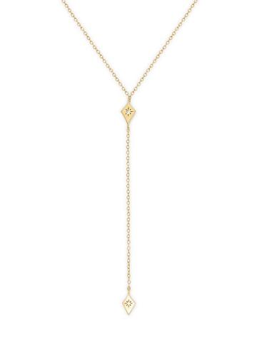 La Soula Sterling Silver & Diamond Y-necklace