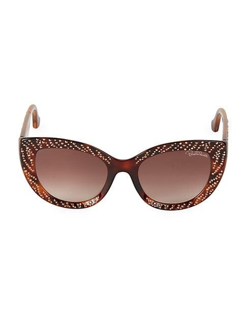 Roberto Cavalli Studded 54mm Butterfly Sunglasses