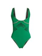 Cynthia Rowley Maui Perforated One-piece Swimsuit