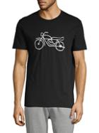 French Connection Embroidered Motorcycle Cotton Tee