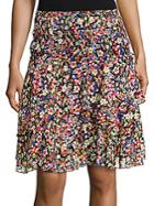 The Kooples Ruffle Floral Skirt