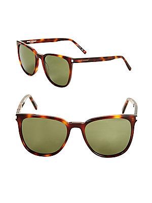 Saint Laurent Tortoise Shell Square Sunglasses
