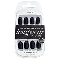 Bella Nails Black Base/shiny French Tip Press On Nails