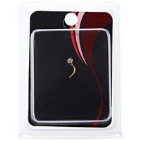 Pacific Piercing Supply Gold Plated Crystal Nose Screw