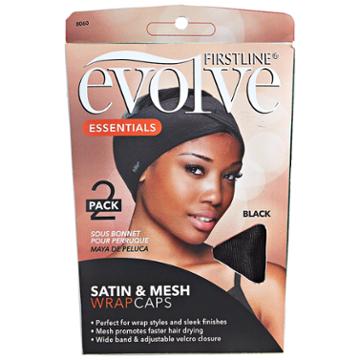 Evolve Satin And Mesh Wrap Caps 2 Pack