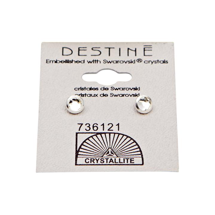 Crystallite Destine Clear Framed Flatback Earrings