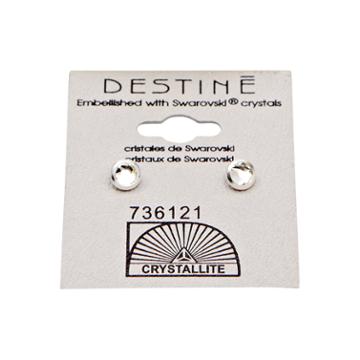 Crystallite Destine Clear Framed Flatback Earrings