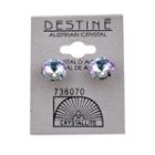 Crystallite Destine Violet Rivoli Earrings 11mm