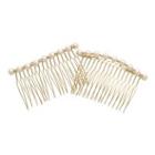Dcnl Hair Accessories Gold & Pearl Side Combs