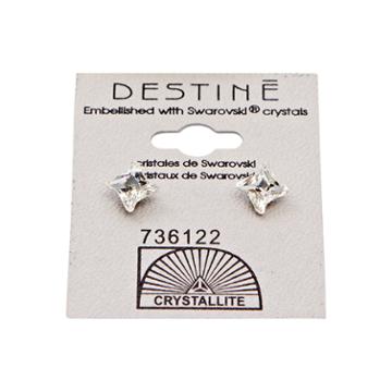 Crystallite Destine Clear Pinwheel Earrings