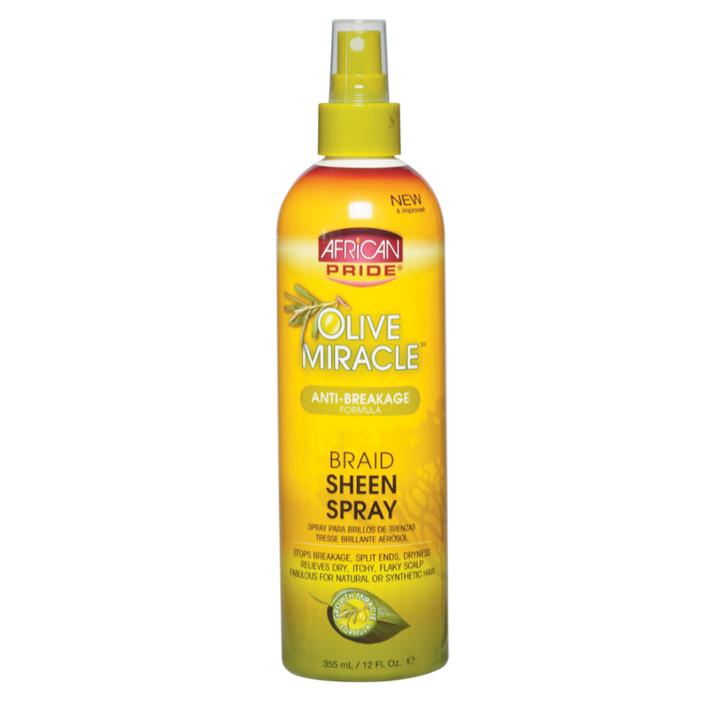 African Pride Olive Miracle Braid Sheen Spray
