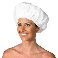 Betty Dain Headline Chiffon Bath Mate White Shower Cap