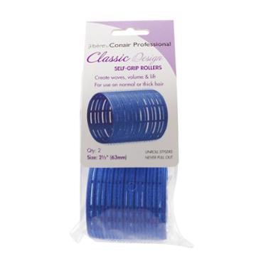 Conair Professional Royal Blue 2-1/2 Inch Classic Style Self Grip Rollers 2 Pack