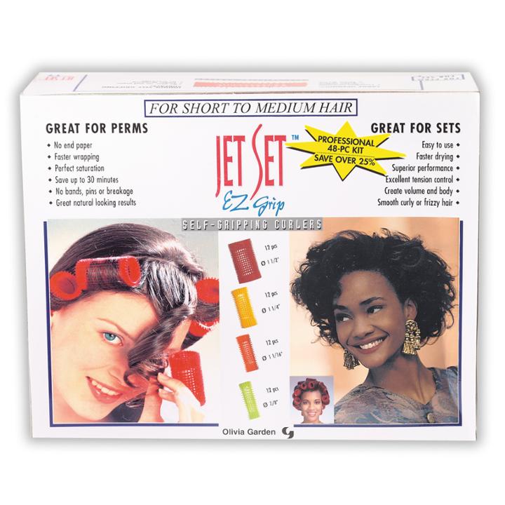 Olivia Garden Jet Set Ez Grip 48-piece Curler Set For Shorter Hair