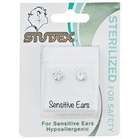 Studex Stainless Steel Cubic Zirconia 4mm Earrings