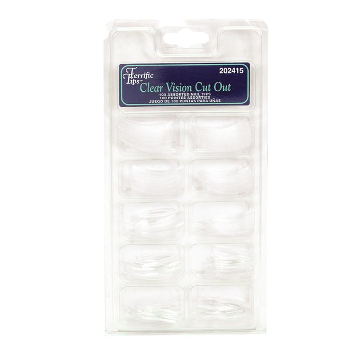Terrific Tips Clear Cut-out Nail Tips