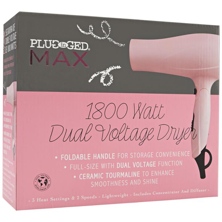 Plugged In Max Ceramic Tourmaline Dual Voltage Dryer