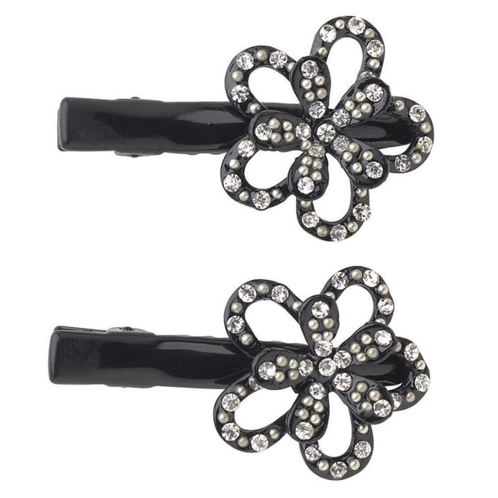 Dcnl Hair Accessories Black Flower Salon Clips