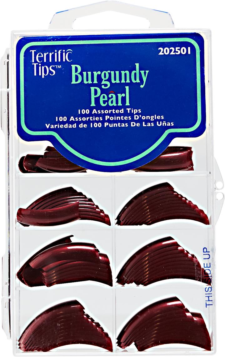 Terrific Tips Color Tips Burgundy Pearl