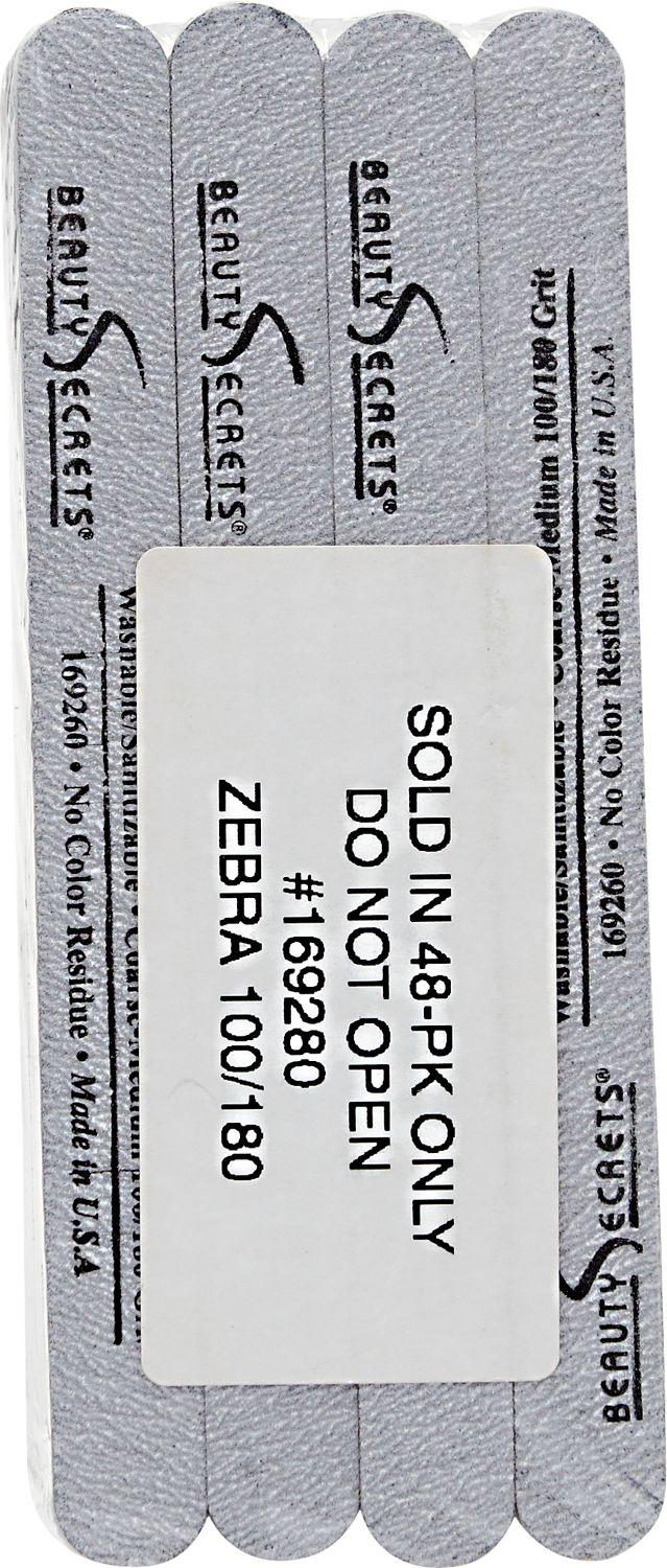 Beauty Secrets Medium Coarse Zebra Cushion Nail File