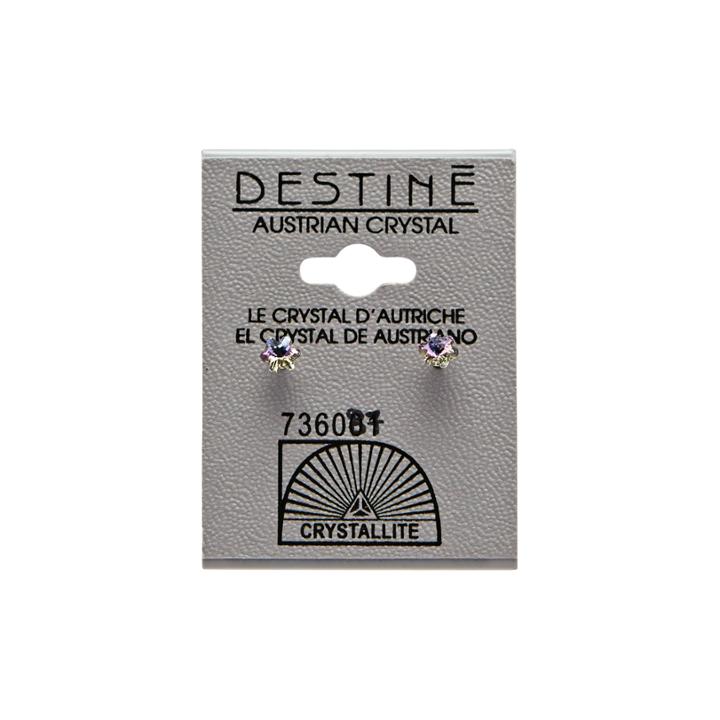 Crystallite Destine Violet Snowflake Earrings