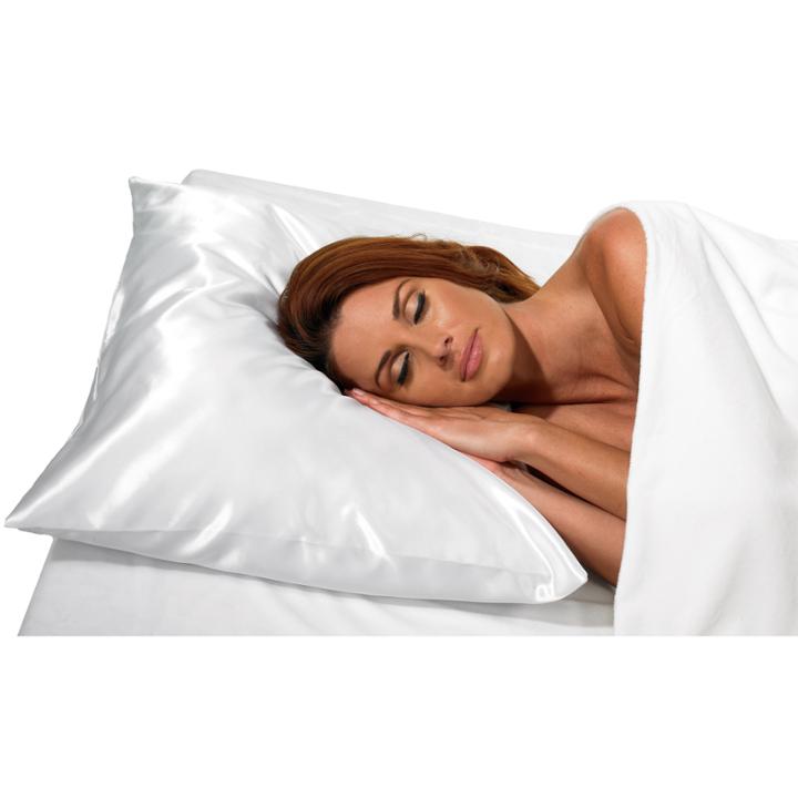 Betty Dain White Satin Pillow Case