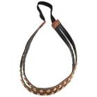 Dcnl Hair Accessories Studded Leather Double Strand Headwrap