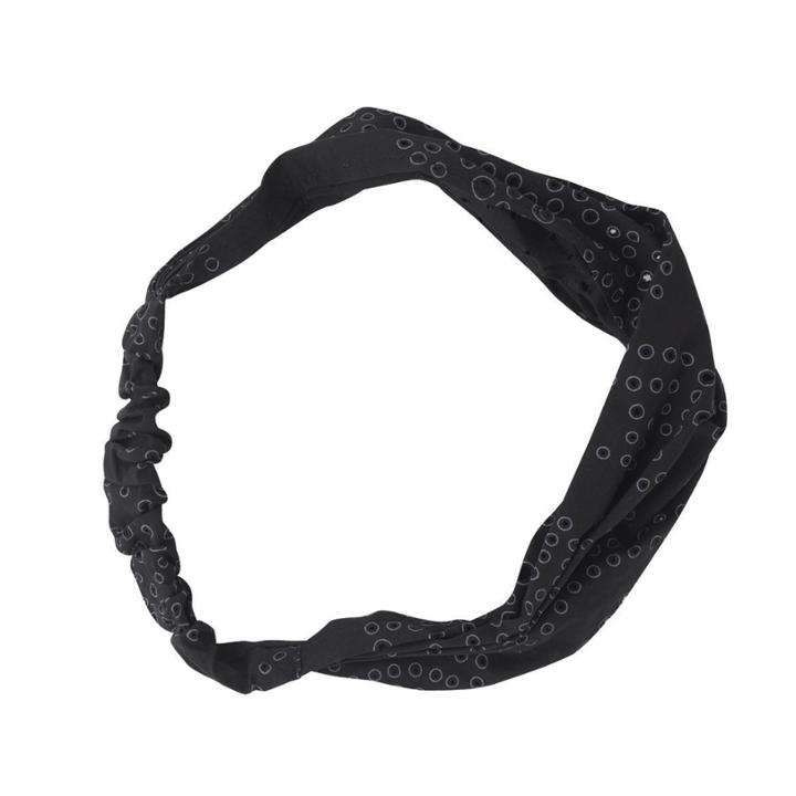 Dcnl Hair Accessories Dcnl Black Eyelet Cloth Headwrap