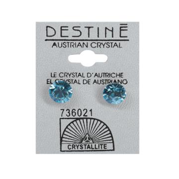 Crystallite Destine Turquoise Diamond Cut Earrings 8mm
