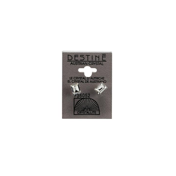 Crystallite Destine Austrian Cut Square Post Earrings