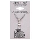 Crystallite Destine Austrian Crystal Cube With Rhinestone Necklace