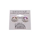 Crystallite Destine Violet Rhinestone Rivoli Earrings 12mm