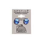 Crystallite Destine Sapphire Rivoli Earrings 11mm