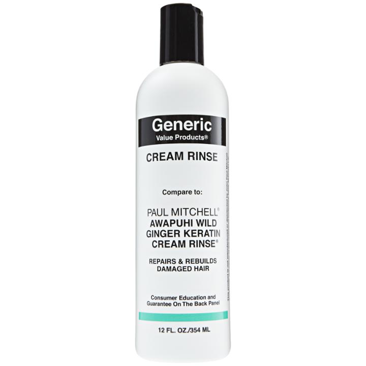 Generic Value Products Cream Rinse Compare To Paul Mitchell Awapuhi Wild Ginger Keratin Cream Rinse