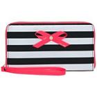 Fingerpaints Black & White Stripe Wristlet Wallet