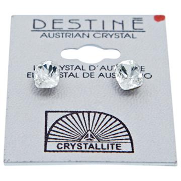 Crystallite Destine Clear Oval Earring