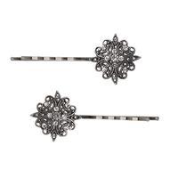 Dcnl Hair Accessories Renaissance Filigree Silver Bobby Pins