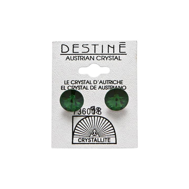 Crystallite Destine Vitrail Medium Cube Earrings 6mm