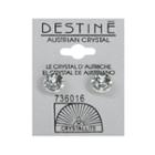Crystallite Destine Clear Diamond Cut Earrings 8mm