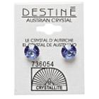 Crystallite Destine Sapphire Diamond Cut Earrings 8mm