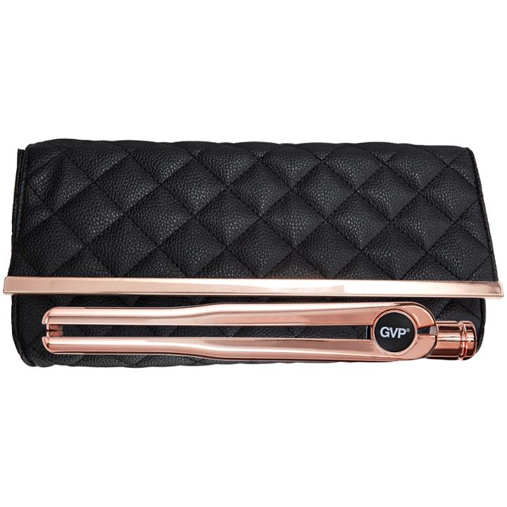 Generic Value Products Gvp Rose Gold Chrome Print Ceramic Flat Iron Gift Set