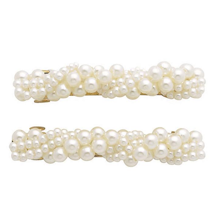 Dcnl Hair Accessories Pearl 2 1/2 Inch Auto Hair Clip