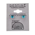 Crystallite Destine Blue Zicon Diamond Cut Earrings