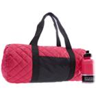 Sally Be Fit. Be Fabulous. Pink Overnight Gym Duffle Bag