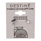 Crystallite Destine Moon & Stars Clear Earrings
