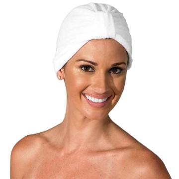 Betty Dain White Headline Terry Turban Headwear