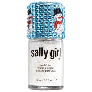 Sally Girl Holiday Nail Color Bling Snowman