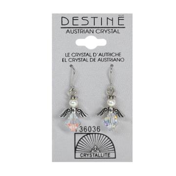 Crystallite Destine Angel Dangle Earrings