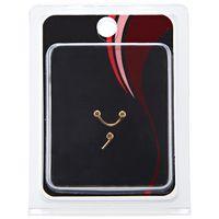Pacific Piercing Supply Gold Plated 1mm Nose Jewel 3 Pack